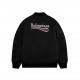 P290High qualityBALENCIAGA Paris 23ss new baseball jacket Golden Coke embroidery logo original hardware accessories XSSML