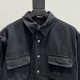 480 Dior Dior 2023 FW FallWinter New Reversible Denim Knit Shirt JacketSIZE 38394041Shirt Style Long Sleeve Design Pattern Dark Denim Canvas FabricsReverse side of the same color plaid knit fabricDenim sideBranded logo e