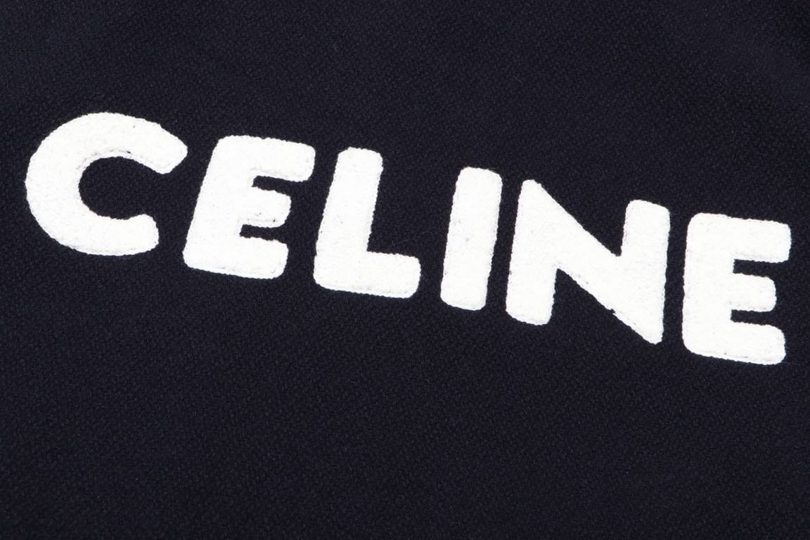 355Celine Celine classic back letters towel embroidery wool baseball jacket, the shape is strong and stylish small collar design is also very like it Touch feel also comfortable cuffs thread all horizontal machine custom