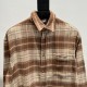 390 CELINE CELINE 23 FallWinter Checked Wool Short Shirt (Women's)SIZE SMLEmbroidered country style plaid wool short coat collar shirtClassic cashmere plaid shirt Brand logo pattern sewn on chest1 patch pocket on chest B