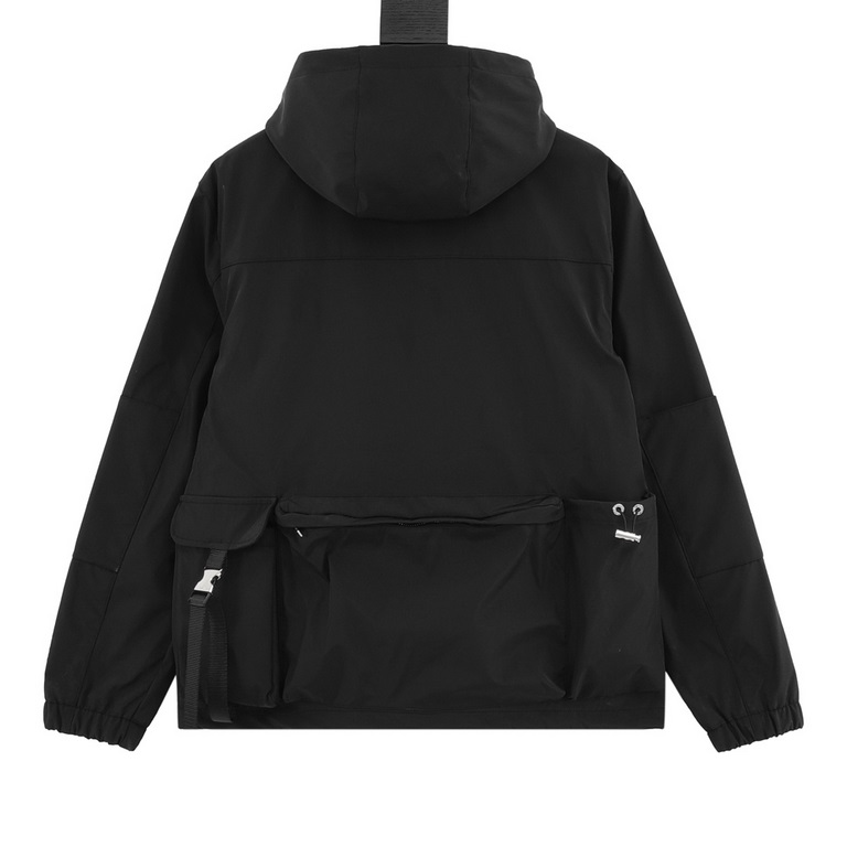 Next day shipping  490 (support put in store) rada Prada Triangle Pockets Hooded JacketThe fabric is made of cotton fabric dyed for the special reason that the fabric has elasticity The fabric will be pre-shrunk by steam