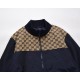 P305  (Top Version Distinctive Shipping) Gucci   Pineapple Collection Patchwork Denim Jacket (Cotton) This GG motif takes a different and exaggerated approach to the classic double G monogram intertwined motif, which has