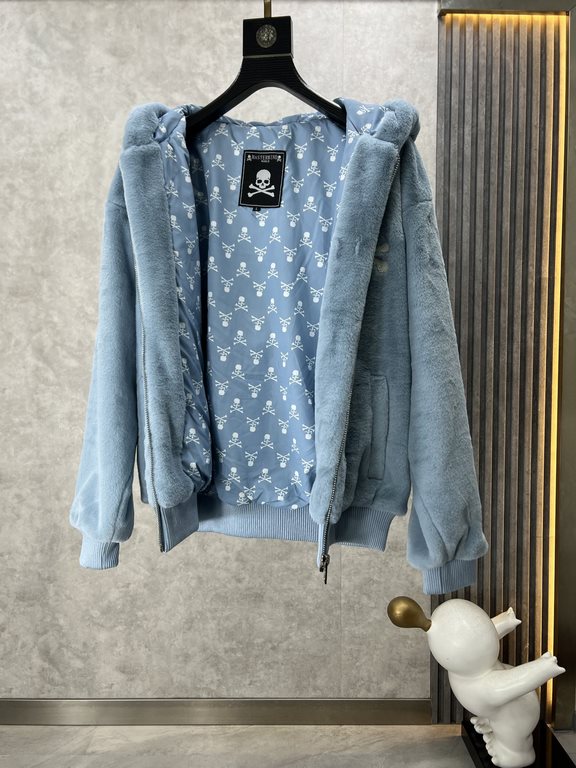 610. MMJ 2023 Autumn and Winter New Counter synchronization Minimalist baseball collar color jacquard small logo paragraph letter fleece zipper cardigan jacket, especially positive! High density warmth, delicate and smoo