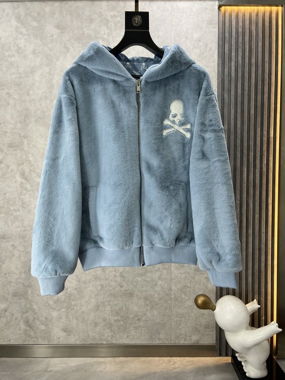 610. MMJ 2023 Autumn and Winter New Counter synchronization Minimalist baseball collar color jacquard small logo paragraph letter fleece zipper cardigan jacket, especially positive! High density warmth, delicate and smoo