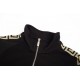 245VERSACE Versace Suit Hot gold embroidery Medusa old man head Webbing splicing LoGO logo. Zipper jacket High-quality double-layer composite cotton, special feel, super texture Comfortable, soft and breathable Casual lo