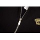 245VERSACE Versace Suit Hot gold embroidery Medusa old man head Webbing splicing LoGO logo. Zipper jacket High-quality double-layer composite cotton, special feel, super texture Comfortable, soft and breathable Casual lo