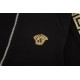 245VERSACE Versace Suit Hot gold embroidery Medusa old man head Webbing splicing LoGO logo. Zipper jacket High-quality double-layer composite cotton, special feel, super texture Comfortable, soft and breathable Casual lo