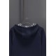 450 (can be stapled if not in stock)DIO CD Dior 2023 FW FallWinter Knit Hooded JacketCustomized navy blue cotton fabricClassic Oblique jacquard liningLogo embroidery on front hemZipper placket closure with engraved hardw