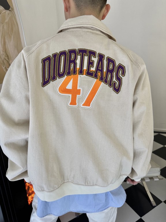 DIORDior 47 Embroidered Baseball Jersey Jacket Top Result#