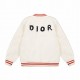 335 D1or SpringSummer 2024 New Jacket Co-branded Otani Graffiti pen design Dagu Studio original cartoon image Tanila little dinosaur sitting on a chair Color-blocking ribbed design Customized hardware accessories High-qu