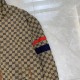 425GucciGucci 23SS Double G Jacquard Colorblocked Striped Jacket JacketSize：SMLXLThis aviator jacket is so beautiful, the whole piece is made of composite jacquard fabric process Exclusive custom weaving and dyeing yarn 