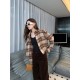 390 CELINE CELINE 23 FallWinter Checked Wool Short Shirt (Women's)SIZE SMLEmbroidered country style plaid wool short coat collar shirtClassic cashmere plaid shirt Brand logo pattern sewn on chest1 patch pocket on chest B