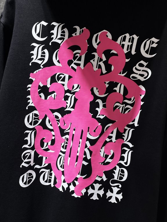 220 Chrome Hearts FallWinter2023 Counter synchronized  Chrome Hearts Pink Sword Short Sleeve Zipper SweatshirtImproved customized version 1 to 1 high gram weight quality fabricsRecommended colors white blackSize S, M, L,