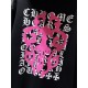 220 Chrome Hearts FallWinter2023 Counter synchronized  Chrome Hearts Pink Sword Short Sleeve Zipper SweatshirtImproved customized version 1 to 1 high gram weight quality fabricsRecommended colors white blackSize S, M, L,