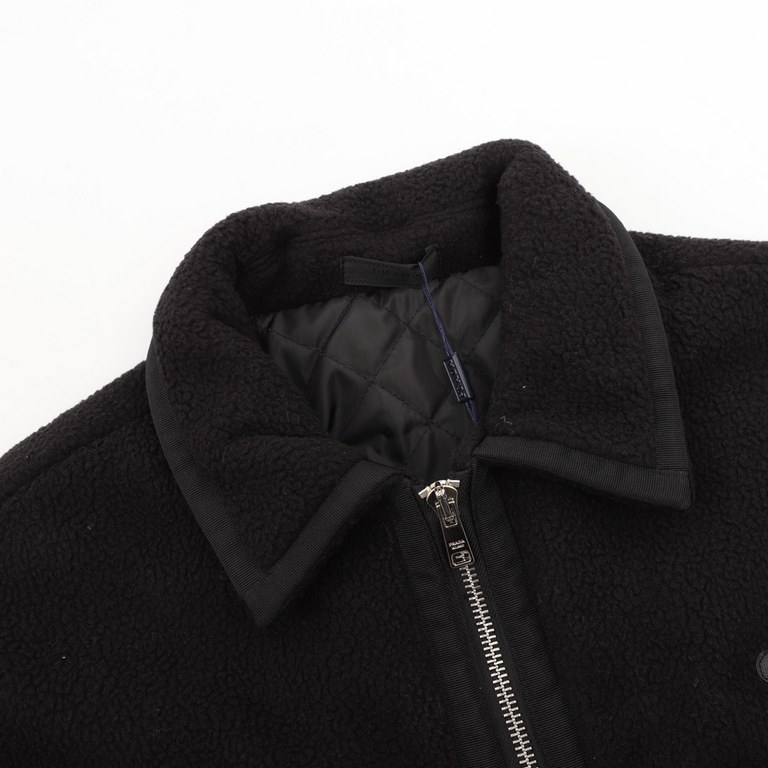 Next day shipping  430 (support put in store)Prada  Prada triangular label lamb wool jacketThe development of nearly two months, guest order terry cloth fabric blanks and the original version of the same, low-key luxury 