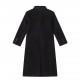 P465#SAINT LAURENTSaint Laurent FW23 Pure color double-breasted mid-length wool coatColor blackSize S M L