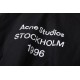 P395#Acne StudiosEcne 23 fall and winter 1996 letters loose zipper men and women with the same paragraph thickened cotton jacketColor blackSize S M L