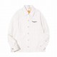 P300 Di0r 2023 SS SpringSummer new plain knit long sleeve jacket. Tailored beige cotton fabric, full body dashed stripes design, engraved hardware buttons, small brand letters embroidered on the front chest, echoing the 