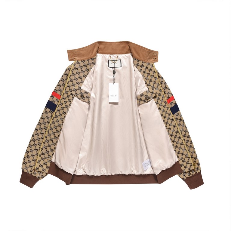 P320  (Top Version Distinctive Shipping) Gucci  Pineapple Collection Patchwork Ti Monogram JacketThis GG pattern takes a different and exaggerated approach to the classic double-G monogram intertwined pattern, which is v