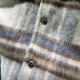 345                        Cotton thickeningChrome Hearts 23Fw Chrome Hearts winter tweed plaid leather cross cotton jacket winter small fresh many netroots blogger card on the body Xiaohong book explosion   selection cu