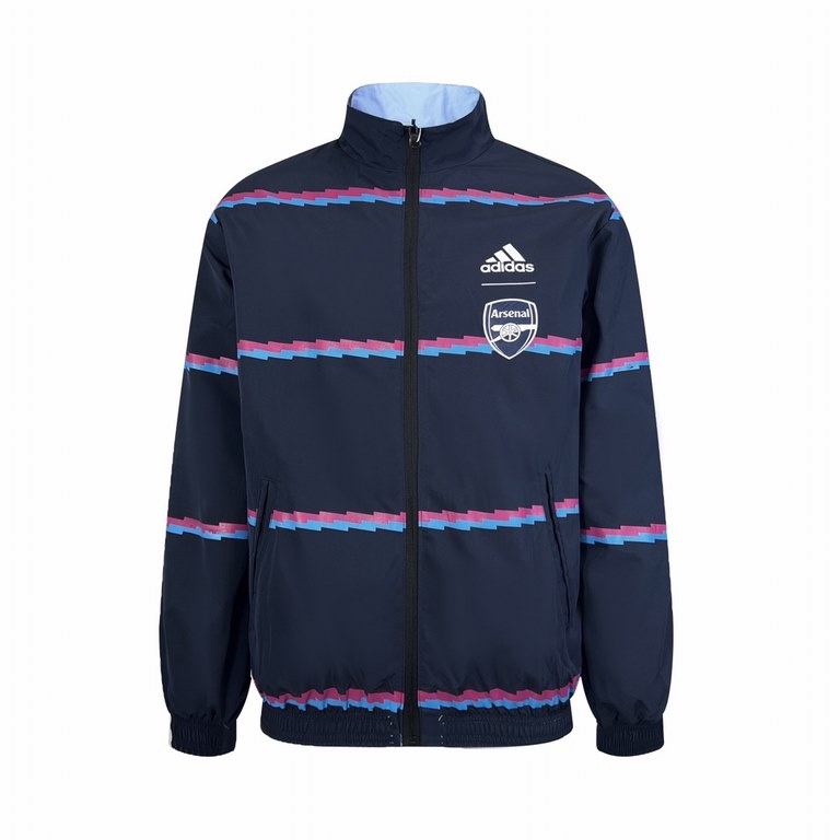 270#S07 Adidas Adidas Co-branded Arsenal Training Jersey American Vintage Reversible Jersey Jacket JacketAdidas customized Arsenal 2223 season training jersey Although it is a jersey, but the sky blue fabric with pink em