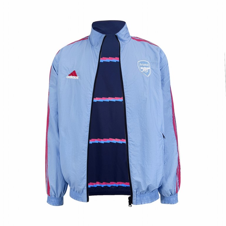 270#S07 Adidas Adidas Co-branded Arsenal Training Jersey American Vintage Reversible Jersey Jacket JacketAdidas customized Arsenal 2223 season training jersey Although it is a jersey, but the sky blue fabric with pink em