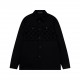 p415 1V 2023 FW New FallWinterCotton Jacket Style Long Sleeve ShirtCustomized black cotton canvas fabricClassic monogram embossingVelvet effect pattern in the centerUnisex fitConcealed pockets on front and square studs o