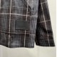 410 Dior Dior 23FW FallWinter New Plaid Long Sleeve Lapel Denim JacketSIZE 46485052Customized dark plaid cotton canvas, curry corduroy collar, details hem slant pockets design, branded black leather badge embellishment, 