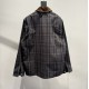 410 Dior Dior 23FW FallWinter New Plaid Long Sleeve Lapel Denim JacketSIZE 46485052Customized dark plaid cotton canvas, curry corduroy collar, details hem slant pockets design, branded black leather badge embellishment, 