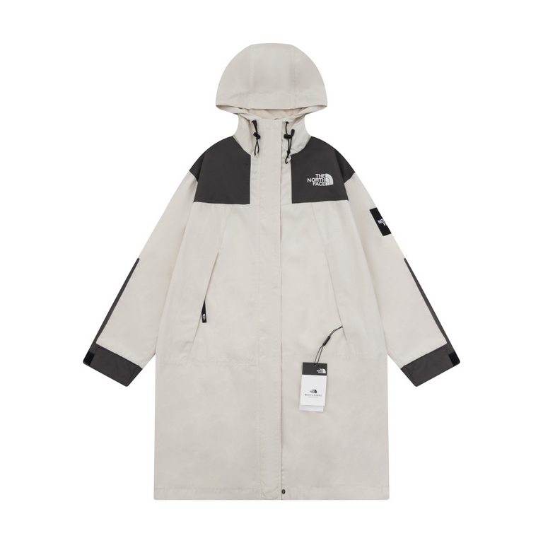 365  (Top Long Ceiling)[The North Face TNF Long Embroidered Hooded Jacket Windbreaker Punching Jacket Top Three Colors Together Style Windproof and Warm - All Online Shelf - Tired of seeing the short version Then come in