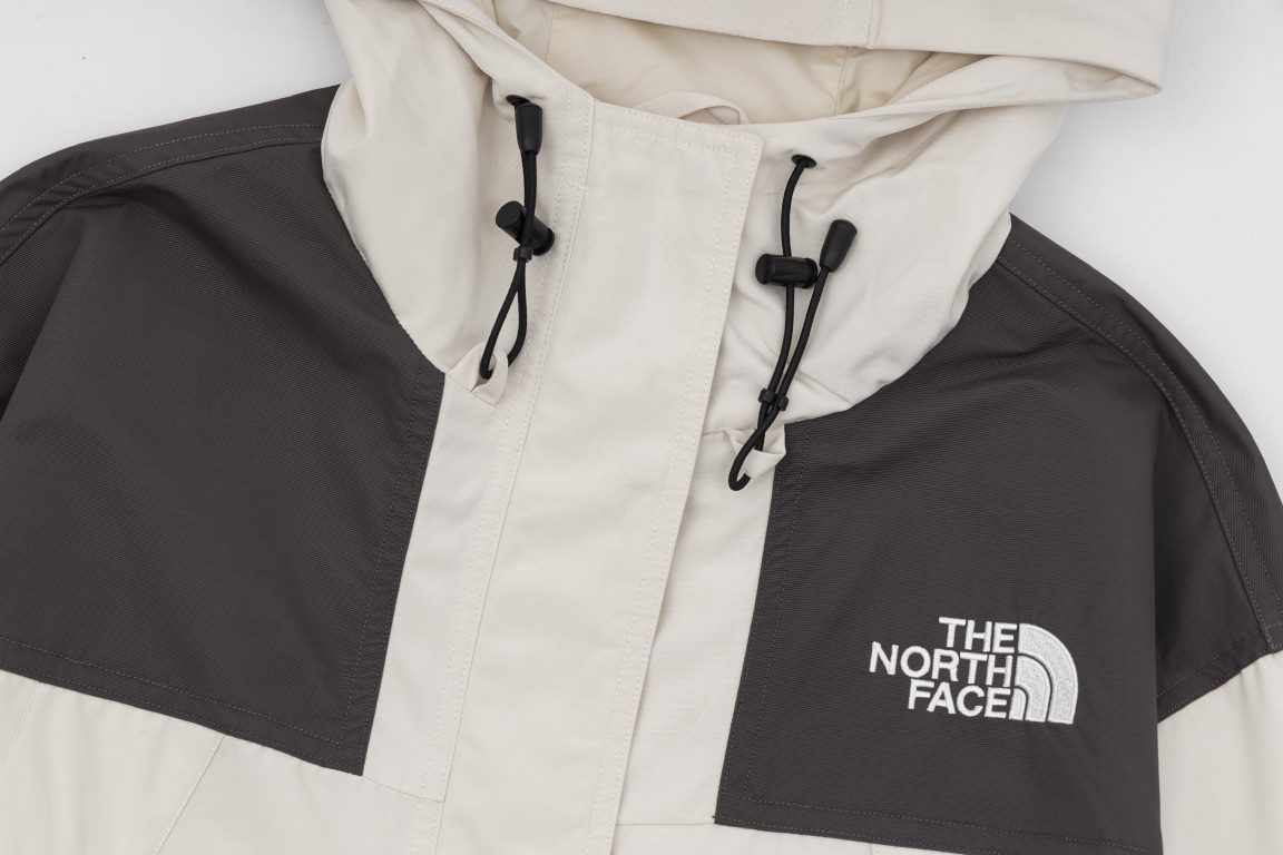 365  (Top Long Ceiling)[The North Face TNF Long Embroidered Hooded Jacket Windbreaker Punching Jacket Top Three Colors Together Style Windproof and Warm - All Online Shelf - Tired of seeing the short version Then come in