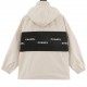 420CHANEL  Chanel embroidered slogan vintage zipper windbreaker jacketRecommended for fall and winter, refreshing and clean vintage style zipper jacket, this small fresh hooded jacket gives a very clean sense of seniorit