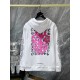 220 Chrome Hearts FallWinter2023 Counter synchronized  Chrome Hearts Pink Sword Short Sleeve Zipper SweatshirtImproved customized version 1 to 1 high gram weight quality fabricsRecommended colors white blackSize S, M, L,