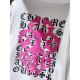 220 Chrome Hearts FallWinter2023 Counter synchronized  Chrome Hearts Pink Sword Short Sleeve Zipper SweatshirtImproved customized version 1 to 1 high gram weight quality fabricsRecommended colors white blackSize S, M, L,