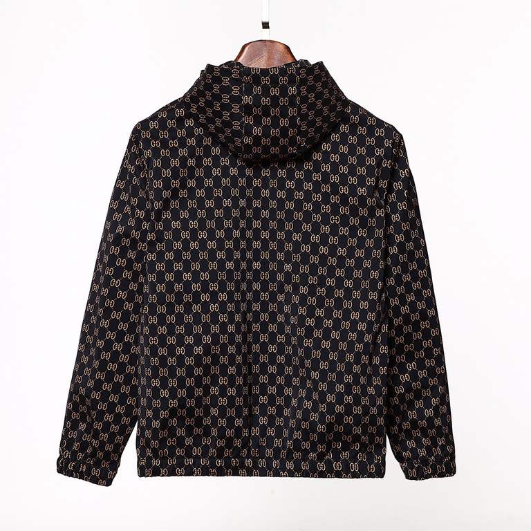 310 [top version, difference between the general merchandise]Gucci  GUCCI Hooded Coat England checkered jacket, material windproof rain, ambiguity superb, and very breathable. The whole piece of clothing is divided into 