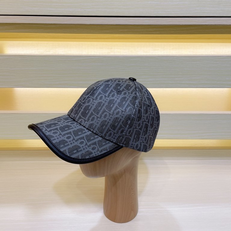 Dior (Dior) new original single baseball cap, Dior old flower, retro flavor, counter out of stock popular, 11 open mold ordering, the original canvas material   head layer cowhide, cotton lining, lightweight and breathab