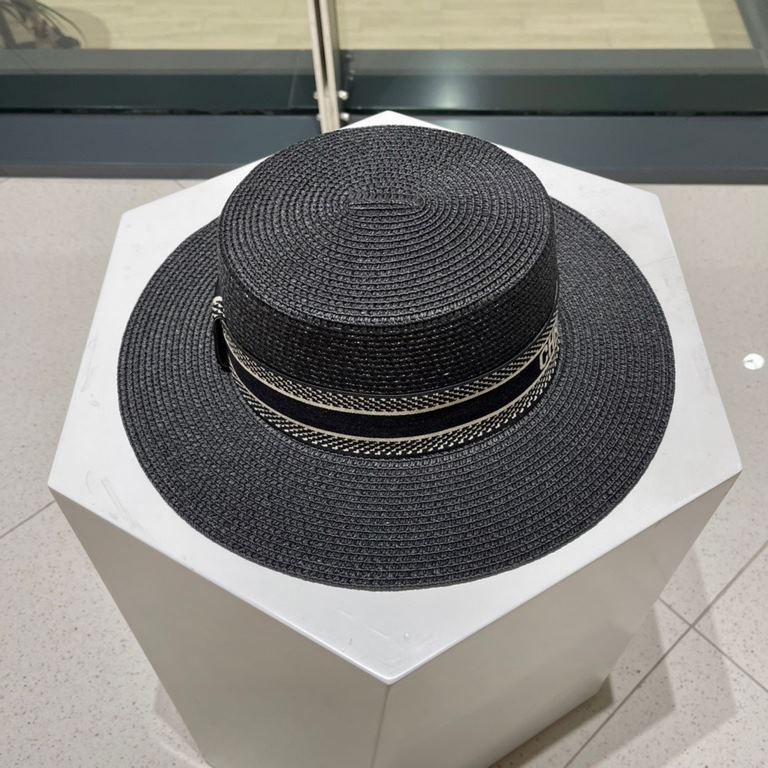 Dior Dior new straw hat, sun hat, flat cap, head circumference 57cm