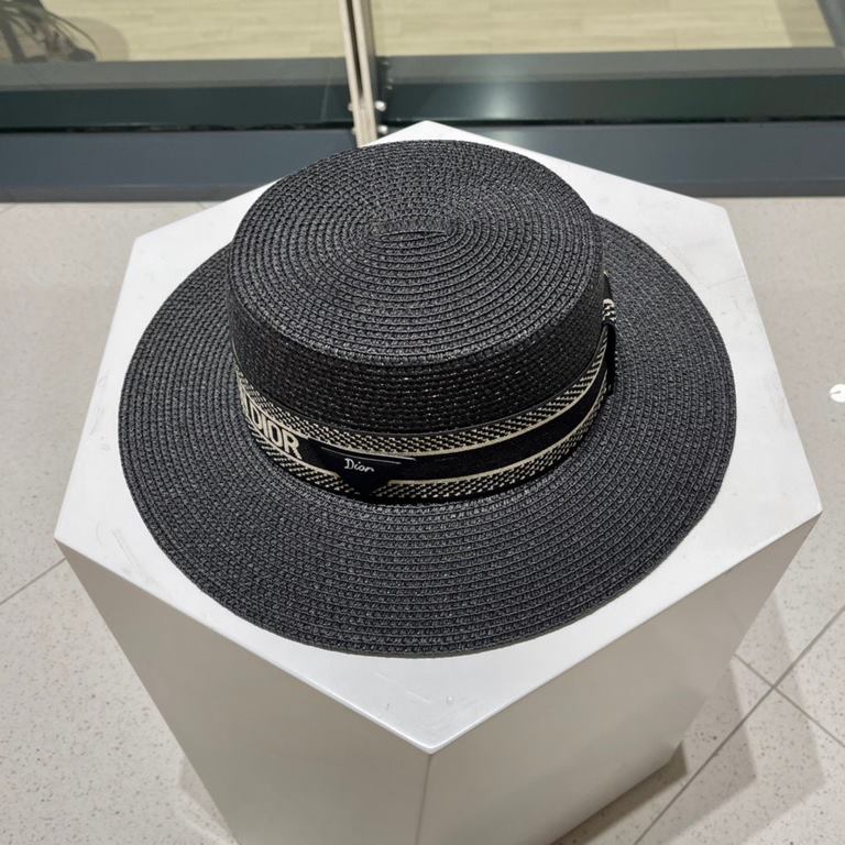 Dior Dior new straw hat, sun hat, flat cap, head circumference 57cm