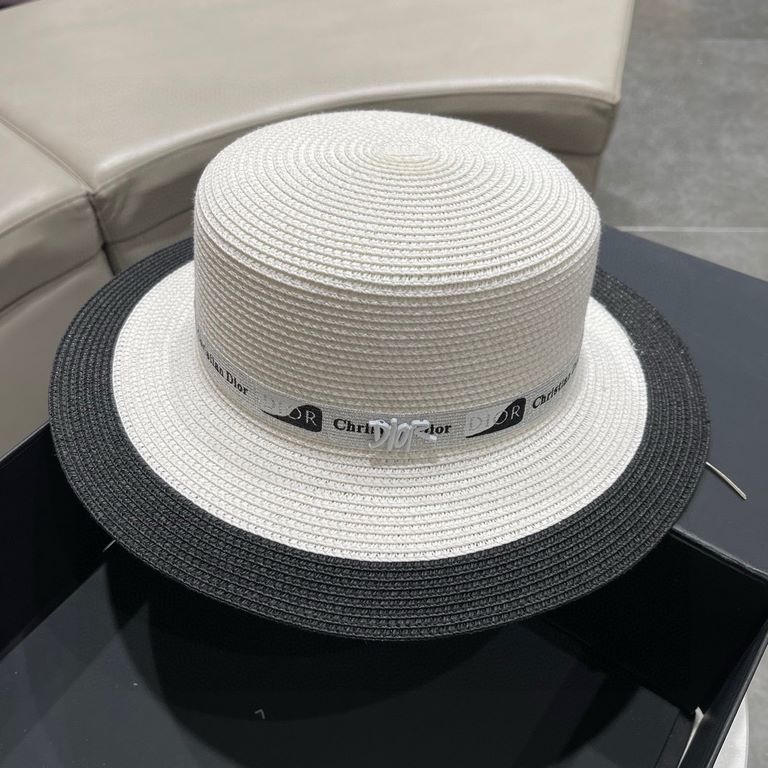 Dior Dior straw hat, 23 years new haute couture model straw hat, made of imported paper straw, head circumference 57cm