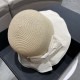 DIOR Dior 2023 fisherman's hat new sun hat sunscreen UV large brim hollow cover face show face small sun hat summer