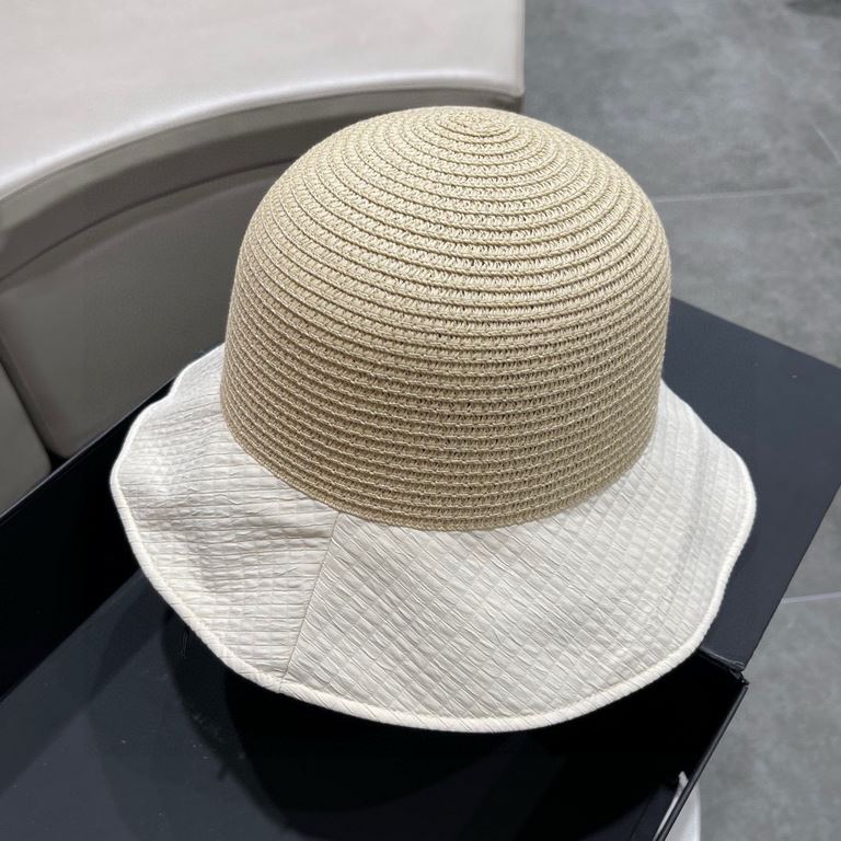 DIOR Dior 2023 fisherman's hat new sun hat sunscreen UV large brim hollow cover face show face small sun hat summer