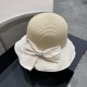 DIOR Dior 2023 fisherman's hat new sun hat sunscreen UV large brim hollow cover face show face small sun hat summer