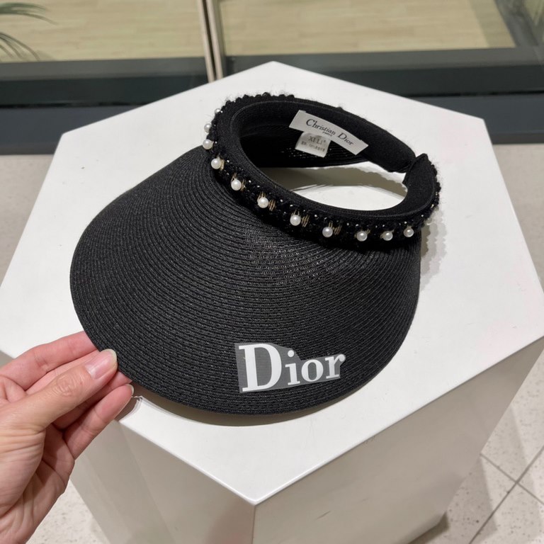 [DIOR Dior] 2023 new explosive counter synchronized sun hat hollow cap, super convenient! Good ride! Out on the street must have