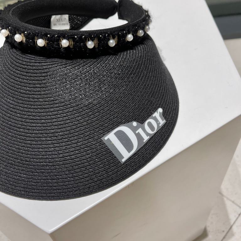 [DIOR Dior] 2023 new explosive counter synchronized sun hat hollow cap, super convenient! Good ride! Out on the street must have