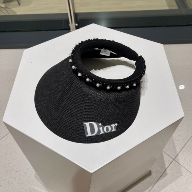 [DIOR Dior] 2023 new explosive counter synchronized sun hat hollow cap, super convenient! Good ride! Out on the street must have