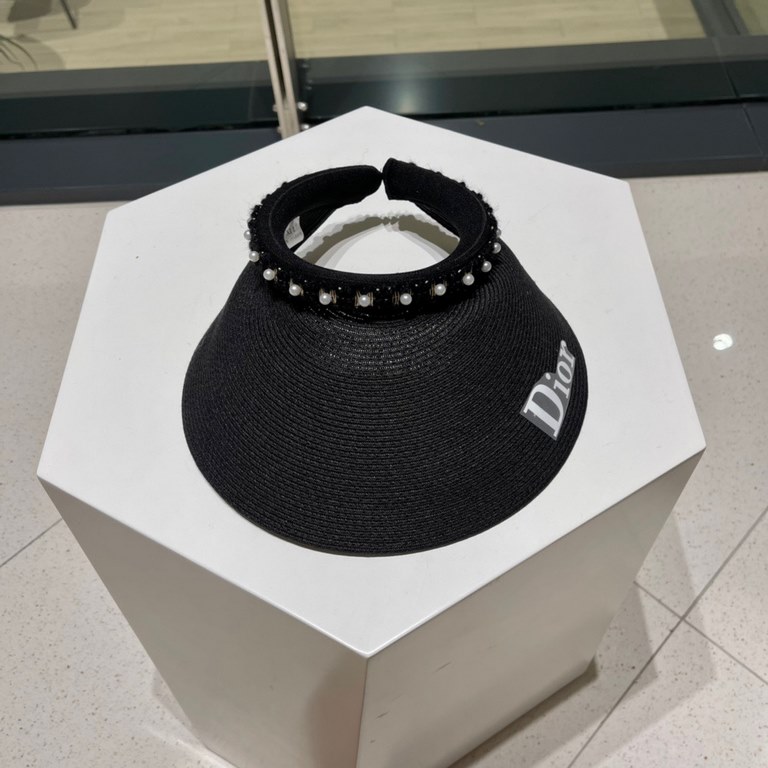 [DIOR Dior] 2023 new explosive counter synchronized sun hat hollow cap, super convenient! Good ride! Out on the street must have