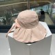 DIOR Dior fisherman hat female summer new large brim cover the whole face vinyl sun hat sunscreen sun hat UV sun hat children