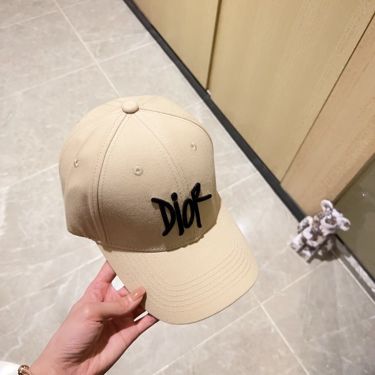 with dust bag [DIOR Dior] 2023 new embroidery simple paragraph baseball cap, new shipments, big models super good with, hurry to get!