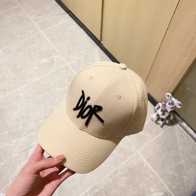 with dust bag [DIOR Dior] 2023 new embroidery simple paragraph baseball cap, new shipments, big models super good with, hurry to get!