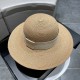 Dior Dior Straw Hat, Sun Hat, Beach Sun Hat Cap, Celebrity Style, With Webbing Headband 57cm